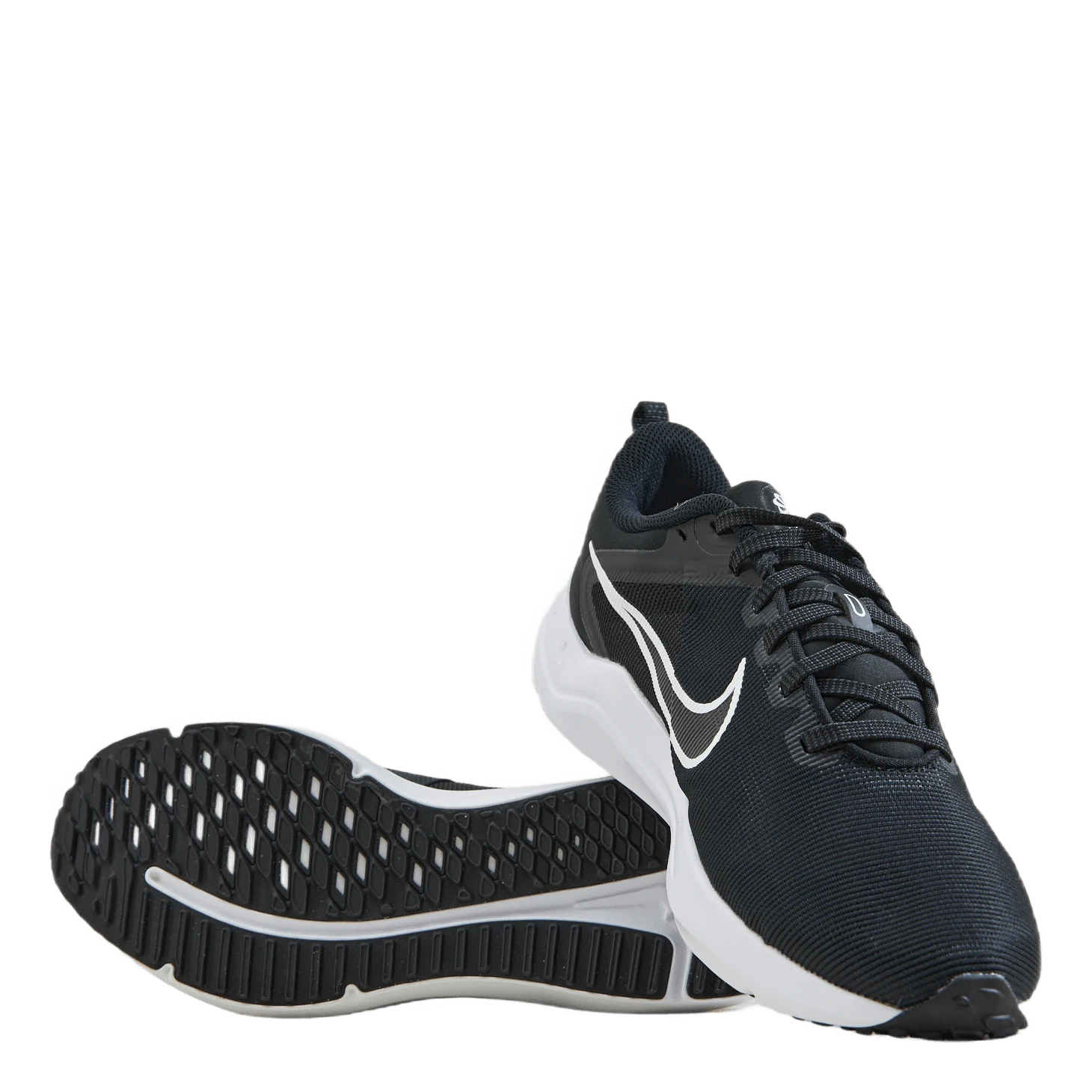 Nike Downshifter 12 Women's Road Running Shoes BLACK/WHITE-SMOKE GREY-PURE PLATINUM - Billede 7
