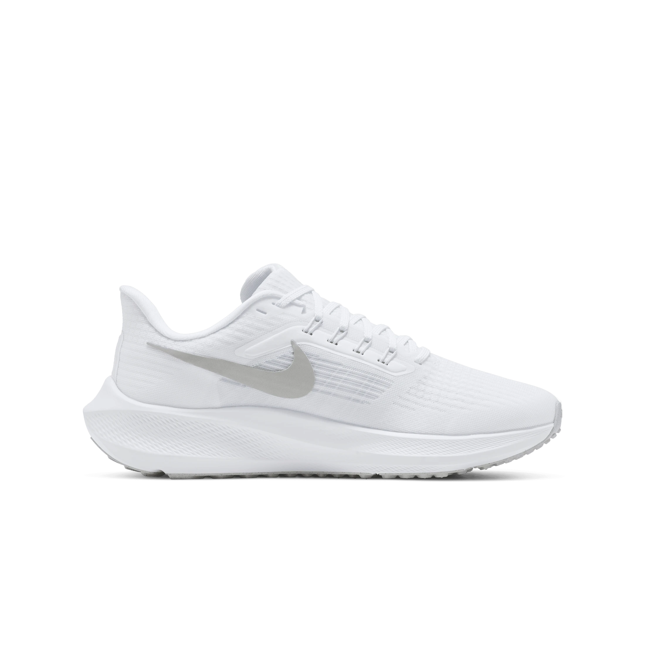 Nike Air Zoom Pegasus 39 Women's Road Running Shoes WHITE/METALLIC SILVER-PURE PLATINUM - Billede 3