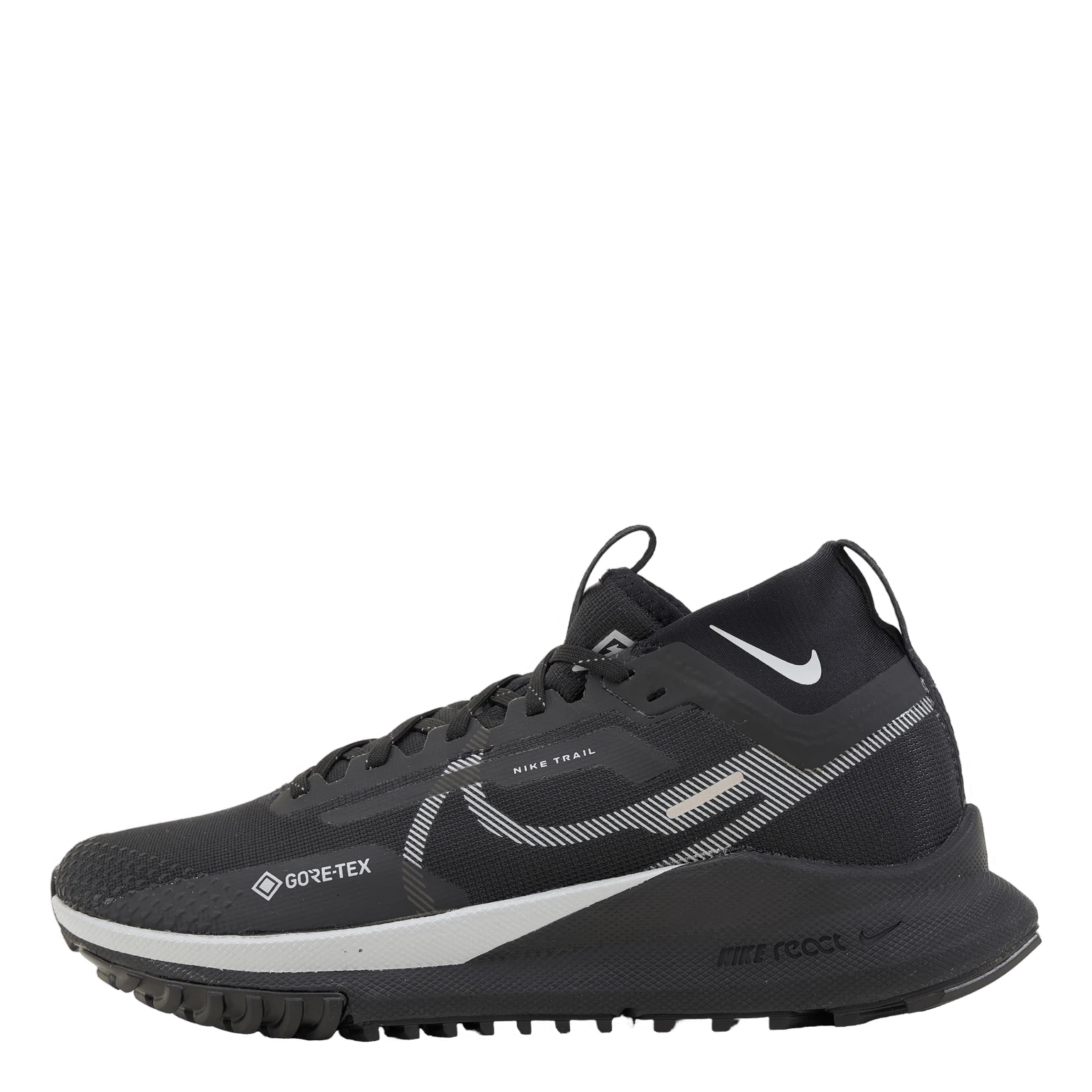 Nike React Pegasus Trail 4 GORE-TEX Women's Waterproof Trail Running Shoes BLACK/WOLF GREY-REFLECT SILVER